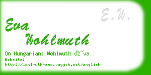 eva wohlmuth business card